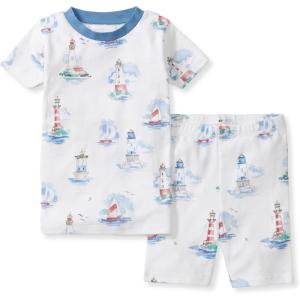 imageBurts Bees Baby Boys Pajamas Short Sleeve Tee and Shorts 2Piece PJ Set 100 Organic CottonLighthouse Tour