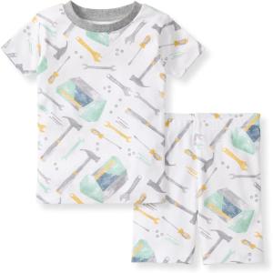 imageBurts Bees Baby Boys Pajamas Short Sleeve Tee and Shorts 2Piece PJ Set 100 Organic CottonTool Box