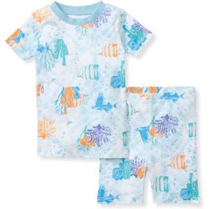 imageBurts Bees Baby Boys Pajamas Short Sleeve Tee and Shorts 2Piece PJ Set 100 Organic CottonUnder the Sea