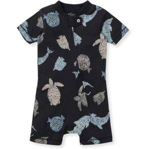 imageBurts Bees Baby Short Sleeve Pajamas Onepiece Sleeper Romper Pjs Snug Fit for Infants 3 to 24 MonthsMosaic Sea Animals