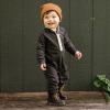 imageBurts Bees Baby Jumpsuit 100 Organic Cotton Onepiece Outfit Coverall With HatAsh Quarter Zip