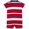 imageBurts Bees Baby Jumpsuit 100 Organic Cotton Onepiece Outfit Coverall With HatCherry Multi Stripe