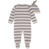 imageBurts Bees Baby Jumpsuit 100 Organic Cotton Onepiece Outfit Coverall With HatGrey Stripe  Hat