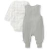 imageBurts Bees Baby Jumpsuit 100 Organic Cotton Onepiece Outfit Coverall With HatHazy Plaid