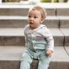 imageBurts Bees Baby Jumpsuit 100 Organic Cotton Onepiece Outfit Coverall With HatJade Stone