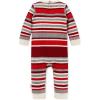 imageBurts Bees Baby Jumpsuit 100 Organic Cotton Onepiece Outfit Coverall With HatRed Multistripe