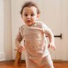 imageBurts Bees Baby Jumpsuit 100 Organic Cotton Onepiece Outfit Coverall With HatSoft Mocha