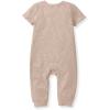 imageBurts Bees Baby Jumpsuit 100 Organic Cotton Onepiece Outfit Coverall With HatSoft Mocha