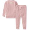 imageBurts Bees Baby Unisex Baby Honeysoft Pajamas Tee and Pant 2Piece PJ Set Soft Organic Cotton amp Lyocell BlendPersian Rose Thermal