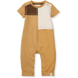 imageBurts Bees Baby Jumpsuit 100 Organic Cotton Onepiece Outfit Coverall With HatColorblocked Tan