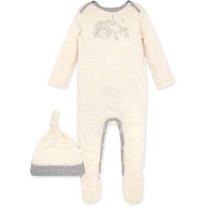 imageBurts Bees Baby Jumpsuit 100 Organic Cotton Onepiece Outfit Coverall With HatEllo Elephant