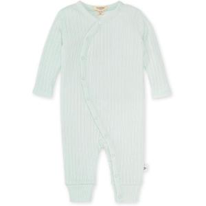 imageBurts Bees Baby Jumpsuit 100 Organic Cotton Onepiece Outfit Coverall With HatMint Sweet Rib Wrap