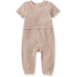imageBurts Bees Baby Jumpsuit 100 Organic Cotton Onepiece Outfit Coverall With HatSoft Mocha