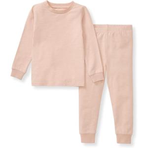 imageBurts Bees Baby Unisex Baby Honeysoft Pajamas Tee and Pant 2Piece PJ Set Soft Organic Cotton amp Lyocell BlendApple Jersey Slub