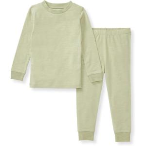 imageBurts Bees Baby Unisex Baby Honeysoft Pajamas Tee and Pant 2Piece PJ Set Soft Organic Cotton amp Lyocell BlendMoss Jersey Slub