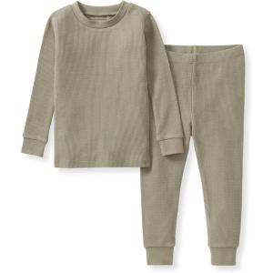 imageBurts Bees Baby Unisex Baby Honeysoft Pajamas Tee and Pant 2Piece PJ Set Soft Organic Cotton amp Lyocell BlendTranquility Thermal