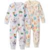 imageBurts Bees Baby Baby Girls Footless Sleepers 100 Organic Cotton Onepiece Pjs Zip Up Jumpsuit Snug Fit PajamasSnorkeling Friends  Beachcomber