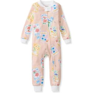 imageBurts Bees Baby Baby Girls Footless Sleepers 100 Organic Cotton Onepiece Pjs Zip Up Jumpsuit Snug Fit PajamasFlower Seeds