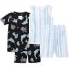 imageBurts Bees Baby Unisex Pajamas Short Sleeve Tee and Shorts 2Piece PJ Set 100 Organic CottonMosaic Sea Animals