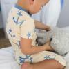 imageBurts Bees Baby Unisex Pajamas Short Sleeve Tee and Shorts 2Piece PJ Set 100 Organic CottonUnder the Sea  Anchors