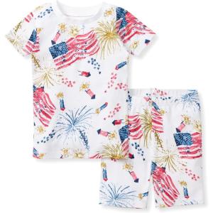 imageBurts Bees Baby Unisex Pajamas Short Sleeve Tee and Shorts 2Piece PJ Set 100 Organic CottonFirecrackers