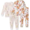 imageBurts Bees Baby Baby Boys Pajamas Tee and Pant 2Piece Pj Set 100 Organic CottonChef Bears  Pizza 2pack