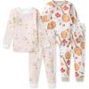 imageBurts Bees Baby Baby Boys Pajamas Tee and Pant 2Piece Pj Set 100 Organic CottonChef Bears  Pizza 2pack