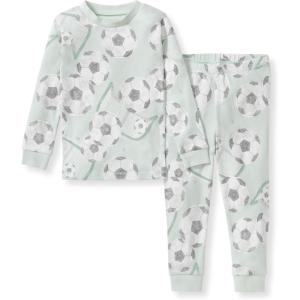 imageBurts Bees Baby Baby Boys Pajamas Tee and Pant 2Piece Pj Set 100 Organic CottonSoccer Goal