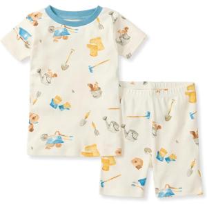 imageBurts Bees Baby Unisex Pajamas Short Sleeve Tee and Shorts 2Piece PJ Set 100 Organic CottonGarden Chores