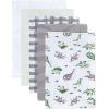imageBurts Bees Baby Unisex Baby Gift Set  Crib Sheet Changing Pad Cover amp Burp Cloths 100 Organic Cotton Essentials BundleDinosaurs