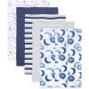 imageBurts Bees Baby Unisex Baby Gift Set  Crib Sheet Changing Pad Cover amp Burp Cloths 100 Organic Cotton Essentials BundleMoon  Stars