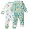 imageBurts Bees Baby Unisex Sleep and Play PJs 100 Organic Cotton OnePiece Zip Front Footless Loose Fit Footie PajamasBeachy Palms  Surf Shop