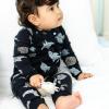 imageBurts Bees Baby Unisex Sleep and Play PJs 100 Organic Cotton OnePiece Zip Front Footless Loose Fit Footie PajamasMosaic Sea Animals