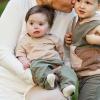 imageBurts Bees Baby babyboys Shirt and Pant Set Long Sleeve Top amp Bottom Outfit Bundle 100 Organic CottonSoft Mocha