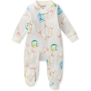 imageBurts Bees Baby Girls Organic Cotton Sleep and Play Footed PajamasLets Go Bowling