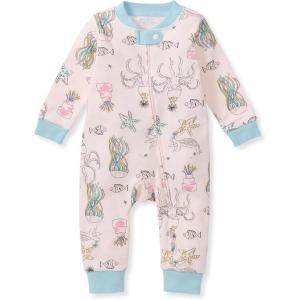 imageBurts Bees Baby Girls Organic Cotton Sleep and Play Footed PajamasSealebration