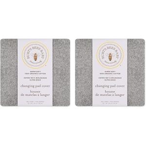 imageBurts Bees Baby Unisex Baby Gift Set  Crib Sheet Changing Pad Cover amp Burp Cloths 100 Organic Cotton Essentials BundleGrey Terry