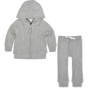 imageBurts Bees Baby babyboys Shirt and Pant Set Long Sleeve Top amp Bottom Outfit Bundle 100 Organic CottonGrey Jacket  Pant Set