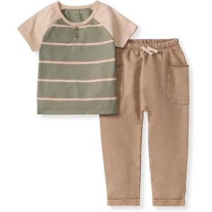imageBurts Bees Baby babyboys Shirt and Pant Set Long Sleeve Top amp Bottom Outfit Bundle 100 Organic CottonHolland Stripe