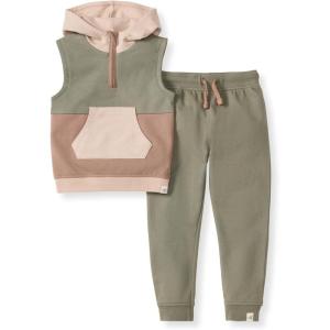 imageBurts Bees Baby babyboys Shirt and Pant Set Long Sleeve Top amp Bottom Outfit Bundle 100 Organic CottonSleeveless Colorblocked