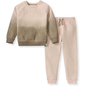 imageBurts Bees Baby babyboys Shirt and Pant Set Long Sleeve Top amp Bottom Outfit Bundle 100 Organic CottonSoft Mocha Dip Dye