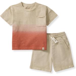 imageBurts Bees Baby babyboys Shirt and Pant Set Long Sleeve Top amp Bottom Outfit Bundle 100 Organic CottonStone Dip Dye