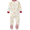 image:imageBurts Bees Baby Girls Sleeper Pajamas 100 Organic Cotton Onepiece PJs Diagonal Zip Up Jumpsuit Snug Fit Footie12 Days of Christmas