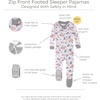image:imageBurts Bees Baby Girls Sleeper Pajamas 100 Organic Cotton Onepiece PJs Diagonal Zip Up Jumpsuit Snug Fit FootieAutumn Blooms