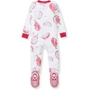 image:imageBurts Bees Baby Girls Sleeper Pajamas 100 Organic Cotton Onepiece PJs Diagonal Zip Up Jumpsuit Snug Fit FootieDragon Fruit