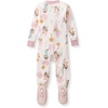 image:imageBurts Bees Baby Girls Sleeper Pajamas 100 Organic Cotton Onepiece PJs Diagonal Zip Up Jumpsuit Snug Fit FootieFairy Garden