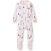 image:imageBurts Bees Baby Girls Sleeper Pajamas 100 Organic Cotton Onepiece PJs Diagonal Zip Up Jumpsuit Snug Fit FootieFairytale Castle