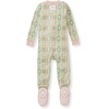 image:imageBurts Bees Baby Girls Sleeper Pajamas 100 Organic Cotton Onepiece PJs Diagonal Zip Up Jumpsuit Snug Fit FootieFloral Tile
