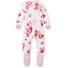 image:imageBurts Bees Baby Girls Sleeper Pajamas 100 Organic Cotton Onepiece PJs Diagonal Zip Up Jumpsuit Snug Fit FootieI Heart You