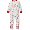 image:imageBurts Bees Baby Girls Sleeper Pajamas 100 Organic Cotton Onepiece PJs Diagonal Zip Up Jumpsuit Snug Fit FootieSanta in the Sky
